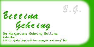 bettina gehring business card